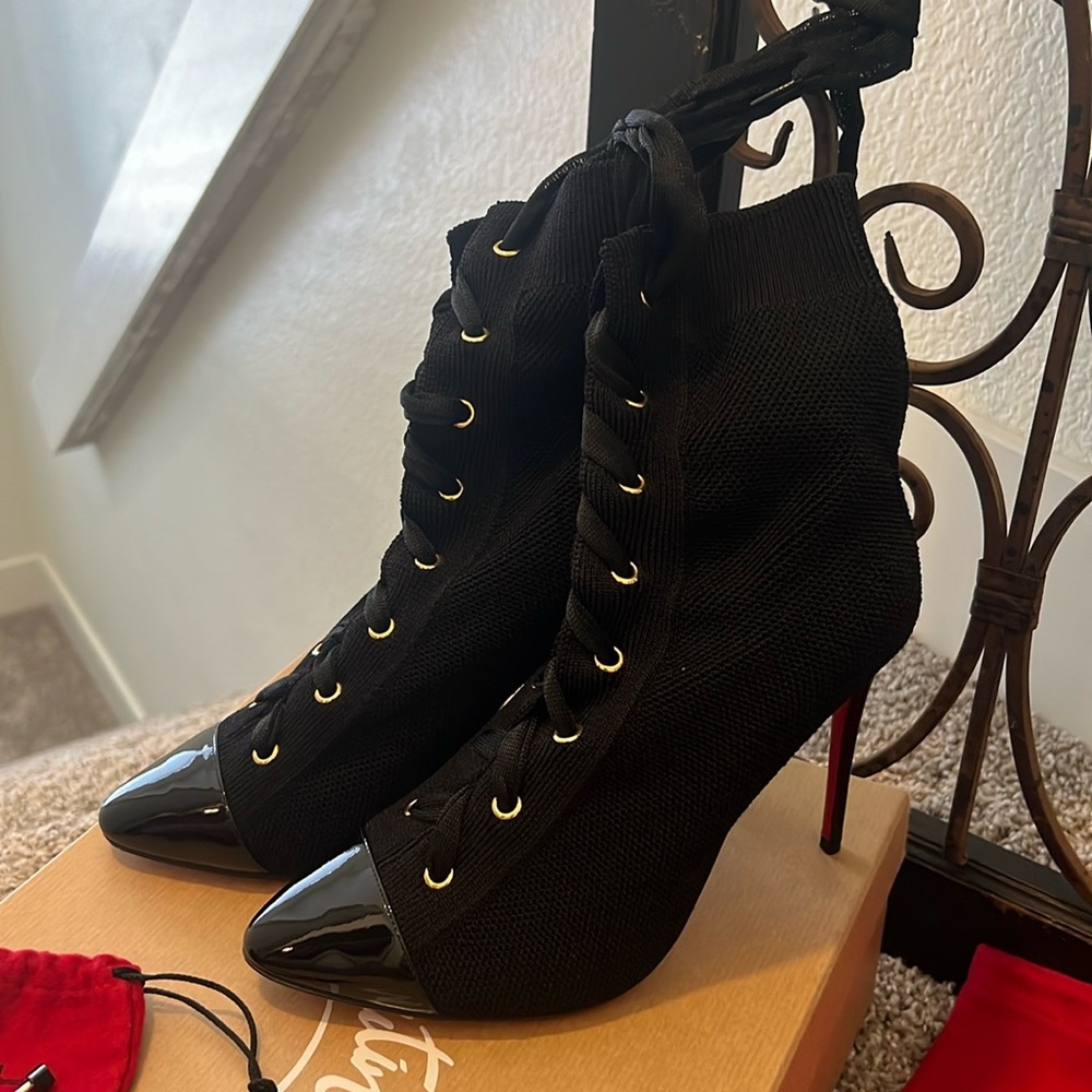 FRENCHIE PAT/MAILLE TRICOT LOU BOUTIN SHOES/BOOTS